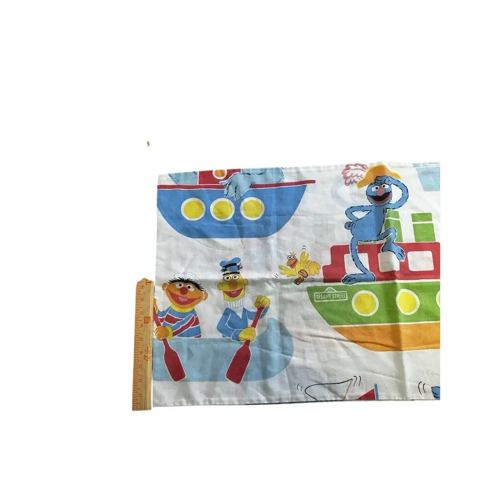 Sesame Street Kids Pillowcase Cookie Monster Ernie Bert Grover Boats 36x16